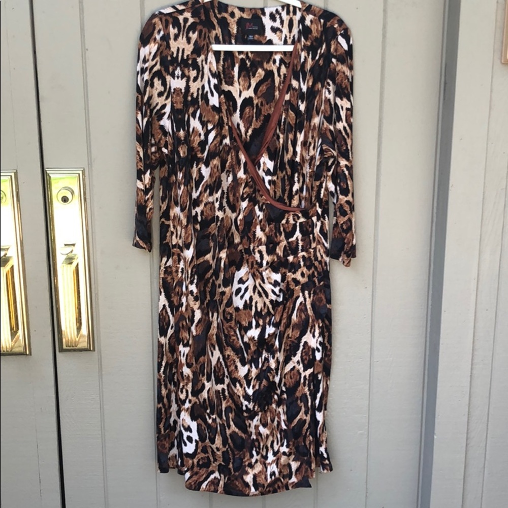 Leopard Wrap Dress- 18w